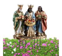 Piquets décoratifs pour cour, piquets de jardin 2D en acrylique, décorations d'allée, religieux, imperméables, résistants à l'usure, fournitures de Noël pour Pâques
