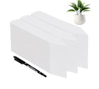 Piquets d'étiquettes en PVC pour - Étiquettes de marquage imperméables blanches pour jardin, écriture lisse, lot de trois cents pièces avec design à pointe plate facile à insérer |