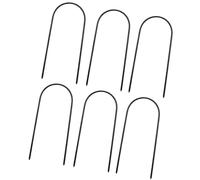 Piquets d'extension de tuyau de descente pour le placement du sol et du | Piquets noirs en forme de U, placement dans le sol et le sol sablé ou le gravier, extension tient le long d'un chemin de