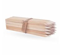 Piquets en Bois Dur Poteaux Bois pour Plantes Pointus et carrés 25 pièces. | pour Plantes grimpantes et Arbres, balisage, signalétique ou démarcation - 30cm - Chants : 25x25mm (30cm)