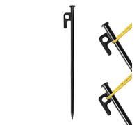 Piquets en métal pour sol, tente enjeux de service lourd,Piquets métalliques résistants au vent résistant à la rouille - Accessoires de tente de camping renforcés réglables lourds pour le sport, le