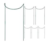 Piquets et supports pour - 6 supports demi-ronds pour | Cage pour hortensias | Anneaux de tuteurs | Support de tige demi-rond antirouille pour grimper, accessoires de jardinage pour