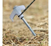 Piquets hexagonaux, piquets de Tente perçables, ancrages à vis de Terre,Les piquets de Sol en Acier au Carbone de 20 cm Brillent dans Le Noir | Piquets de Tente filetés Coupe-Vent, à vis, Piqu