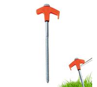 Piquets hexagonaux pour tente perforables, ancrages à vis de terre, piquets de sol en acier au carbone de 20 cm qui brillent dans le noir, pour camping