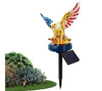 Piquets lumineux de jardin Eagle Éclairage LED en forme d'un patriotique | Lampes solaires décoratives patriotiques Pour l', le trottoir, la terrasse, la jardinière, l'entrée, le parterre de fleur