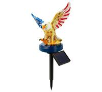 Piquets lumineux de jardin Eagle Éclairage LED résistant intempéries | Lampes solaires décoratives patriotiques Pour l', le trottoir, la terrasse, la jardinière, l'entrée, le parterre de fleurs