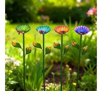 Piquets Mangeoires Fleurs Métal 4PCS 24 Pouces(Bee Flowers 4 sets)