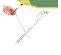 Piquets Métalliques - Ancrages D'auvent Extérieur, Épingles De Tente Robustes | Attaches De Terrain De Camping, Maintien en Acier Inoxydable Résistant Intempéries, Solution d'ancrage Robuste Et Ré