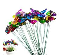 Piquets Papillon pour Arrangement Floral - 50 Pièces Décor Artificiel Coloré | Décor de Jardin de Fleurs - Pour Maison Chambre À Coucher Salle De Séjour Terrasse Vase Intérieur Extérieur Femme