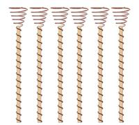 Piquets pour d'électroculture en cuivre solide, lot de 6 longues antennes avec structure robuste jardinage avancé | Accessoire plantation électronique améliore la croissance des légumes