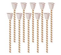 Piquets pour plantes d'électroculture, antenne bobine de cuivre pour des | Lot de 10 piquets en fil de cuivre pur pour plantes d'électroculture pour augmenter les rendements de jardin