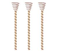 Piquets pour plantes d'électroculture, antenne bobine de cuivre pour des | Lot de 3 piquets en fil de cuivre pur pour plantes d'électroculture pour augmenter les rendements de jardin