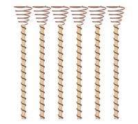 Piquets pour plantes d'électroculture, antenne bobine de cuivre pour des | Lot de 6 piquets en fil de cuivre pur pour plantes d'électroculture pour augmenter les rendements de jardin