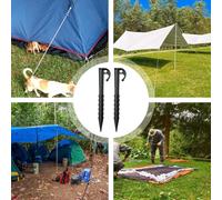 Piquets pour Tente | 20 Pièces Piquets Sol Renforcés | Accessoires Camping Résistants pour Débutants Voyage Jardin Plage Serre Pelouse