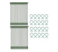 Piquets réglables avec clips coulissants doux au toucher pour sécuriser les tiges de fleurs délicates et grimpantes dans des pots surélevés ou au sol (B)