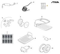 Piquets Station Accueil 7 Pièces Robot Tondeuse Original Stiga 1127-0008-01