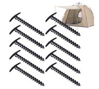 Piquets tente à visser pour sable 10 Pièces Piquets Pour Auvent | Piquets de fixation pour auvent Pour Hommes Campeurs Randonneurs Pêcheurs Passionnés Sport Camping Plage Festival Musique