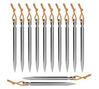 Piquets Tente,Sardines Camping,12 Pièces Sardines de Fixation,Sardines Tente Camping Piquet Tente Aluminium Chevilles en Titane Forme De V Accessoires De Tente De Camping-18cm