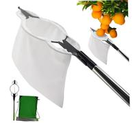 Piqueur de Fruits avec Sac de récolte 94, 5 Pouces 6 Sections Outil sélecteur Fruits détachables avec Sac Rangement Poteau en Alliage en Aluminium pour pêche au Citron Orange Outils à la ma