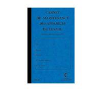 Piqûre 32 pages carnet maintenance p/appareil de levage folioté de 1 à 15. Format 21x13cm