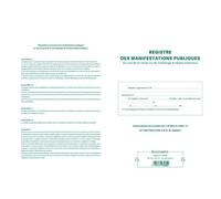EXACOMPTA Piqûre 32x19,5cm - Registre des manifestations publiques 80pages