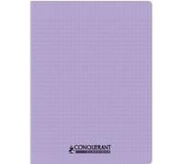 CONQUÉRANT Cahier conquérant classique agrafé 24 x 32 cm 96P 90G grands carreaux lilas