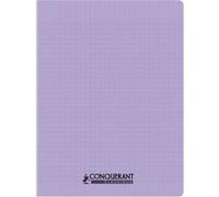 Piqûre 96 pages CONQUERANT, 24x32 cm, seyès, couv PP lilas G