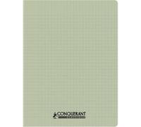 Piqûre 96 pages CONQUERANT, 24x32 cm, seyès, couv PP vert pastel G