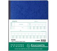 Exacompta Registre d'achats Réf.6460E – 15 colonnes – 80 p. – 320x250 mm – 4 couleurs aléatoires