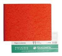 Piqûre Exacompta horizontal 11 colonnes sur 1 page 24 lignes 80p 25x32cm G