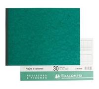 EXACOMPTA Piqûre 30 colonnes sur 2 pages 31 lignes 80 pages 250 x 320 mm