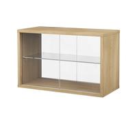 Pira Vitrine Pira Chêne blanchi - verre clair. 70x31 cm. 4 portes