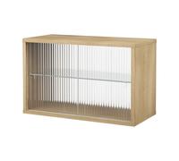 Pira Vitrine Pira Chêne blanchi - verre strié. 70x31 cm. 4 portes