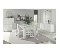 AltoBuy PIRALIA - Ensemble Séjour Complet Aspect Marbre Blanc