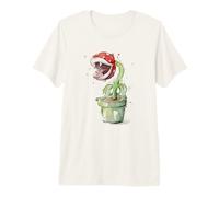 Piranha Plant Retro Video Game Art T-Shirt Haut de Gamme