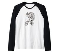 Piranha Vélo Cycliste Biker Vélo Drôle Vélo Manche Raglan