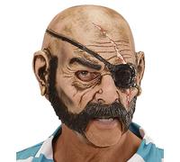 Widmann 1529 ? Masque 3/4 avec Bouche Ouverte Pirate, Rose/Noir, Taille Unique