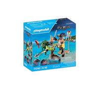 Playmobil Pirates 71795 Pirate avec arbalète et poissons à viser Multicolore G