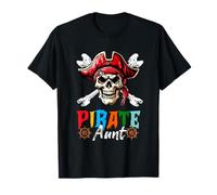 Pirate Aunt Horreur Pirate Crâne Correspondance Femmes Family Lover T-Shirt