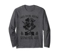 Pirate Blackbeard All For Rum For All Talk Like a Pirate Day Manche Longue