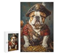Pirate Bulldog Treasure Chest-6 Puzzle 1000 Pièces Educa Jouet en Bois Cadeau Unique Décoration Intérieure Jeu Éducatif Challenge Toy Adultes Et Enfants À Partir De 14 Ans 1000 PCS