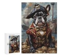 Pirate Bulldog Treasure Chest Puzzle 1000 Pièces Educa Jouet en Bois Cadeau Unique Décoration Intérieure Jeu Éducatif Challenge Toy Adultes Et Enfants À Partir De 14 Ans 300 PCS