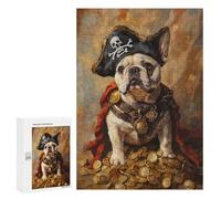 Pirate Bulldog Treasure Chest Puzzle 1000 Pièces Educa Jouet en Bois Cadeau Unique Décoration Intérieure Jeu Éducatif Challenge Toy Adultes Et Enfants À Partir De 14 Ans 300 PCS