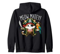 Pirate Cat Meow Matey Cute Kitten Kitty Girls Kids Women Sweat à Capuche