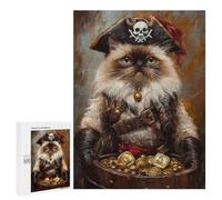 Pirate Cat Treasure Chest-14 Puzzle 500 Pièces Educa Jouet en Bois Cadeau Unique Décoration Intérieure Jeu Éducatif Challenge Toy Adultes Et Enfants À Partir De 14 Ans 500 PCS