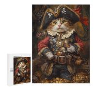 Pirate Cat Treasure Chest-20 Puzzle 500 Pièces Educa Jouet en Bois Cadeau Unique Décoration Intérieure Jeu Éducatif Challenge Toy Adultes Et Enfants À Partir De 14 Ans 500 PCS
