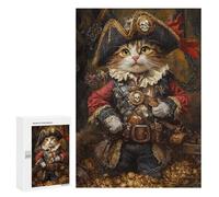 Pirate Cat Treasure Chest-22 Puzzle 300 Pièces Educa Jouet en Bois Cadeau Unique Décoration Intérieure Jeu Éducatif Challenge Toy Adultes Et Enfants À Partir De 14 Ans 300 PCS