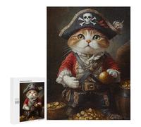 Pirate Cat Treasure Chest-27 Puzzle 1000 Pièces Educa Jouet en Bois Cadeau Unique Décoration Intérieure Jeu Éducatif Challenge Toy Adultes Et Enfants À Partir De 14 Ans 500 PCS