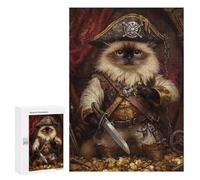 Pirate Cat Treasure Chest-3 Puzzle 1000 Pièces Educa Jouet en Bois Cadeau Unique Décoration Intérieure Jeu Éducatif Challenge Toy Adultes Et Enfants À Partir De 14 Ans 300 PCS