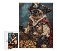 Pirate Cat Treasure Chest-7 Puzzle 500 Pièces Educa Jouet en Bois Cadeau Unique Décoration Intérieure Jeu Éducatif Challenge Toy Adultes Et Enfants À Partir De 14 Ans 500 PCS